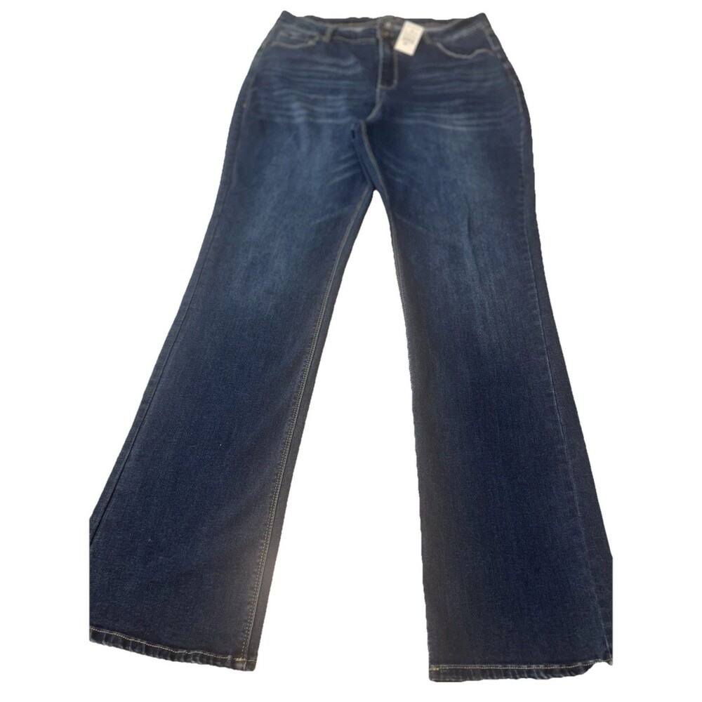 Ashley Stewart Womens Blue Denim Legendary Bootcut Jeans Size 16 Tall